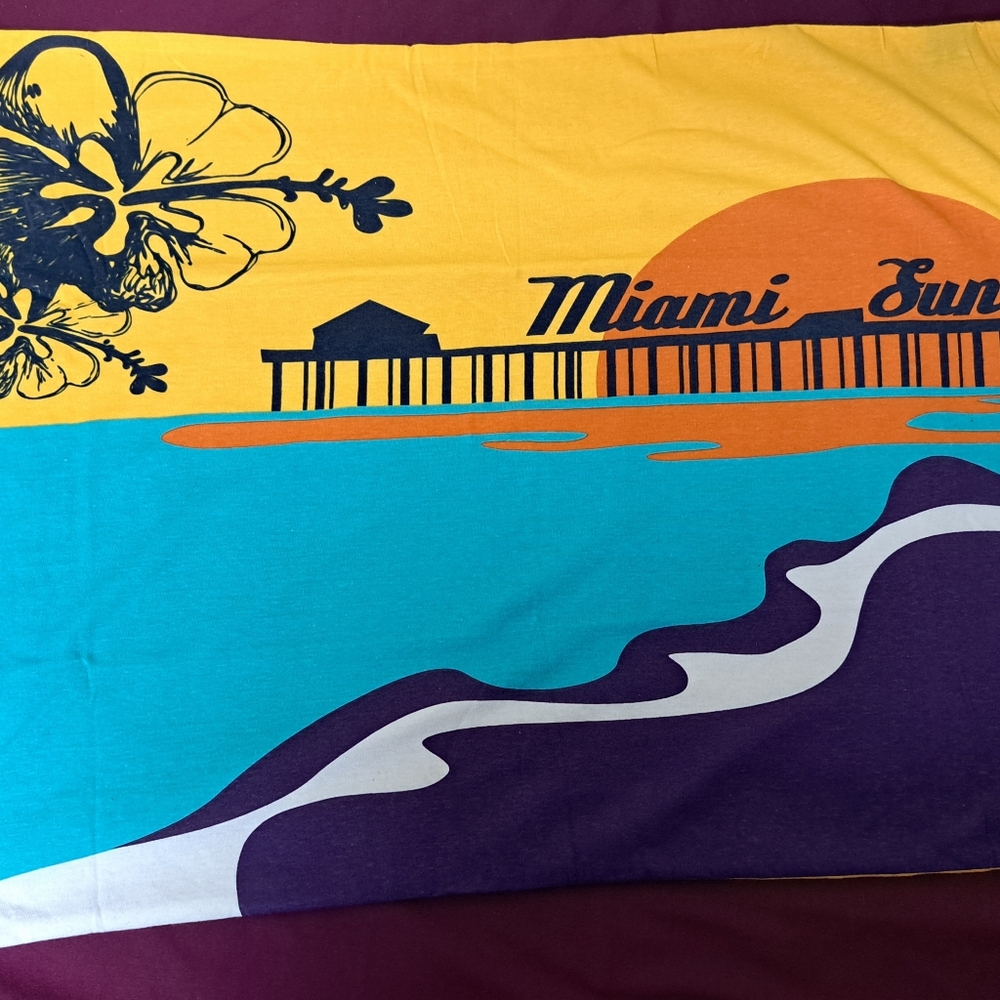 Miami Sunset Standard Size Pillowcase